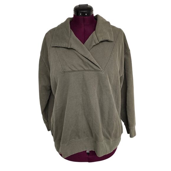 Vintage Women's Lands' End "Serious Sweats" Green Pullover Sweatshirt | Size 1X - Picture 1 of 9